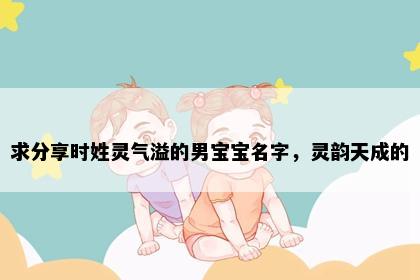 求分享时姓灵气溢的男宝宝名字，灵韵天成的