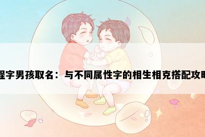 程字男孩取名：与不同属性字的相生相克搭配攻略
