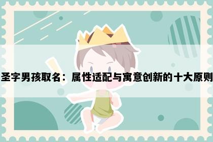 圣字男孩取名：属性适配与寓意创新的十大原则