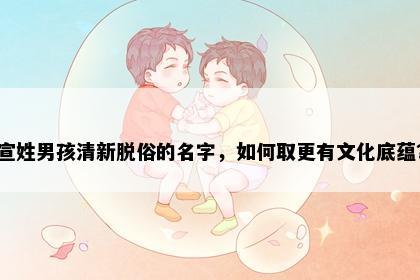 宣姓男孩清新脱俗的名字，如何取更有文化底蕴？