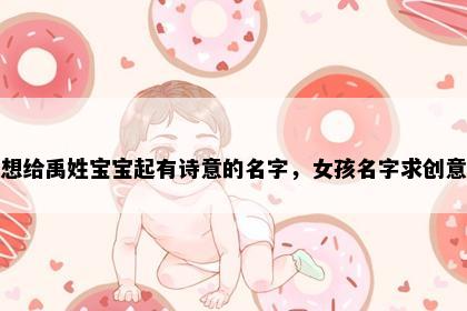 想给禹姓宝宝起有诗意的名字，女孩名字求创意
