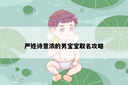 严姓诗意浓的男宝宝取名攻略