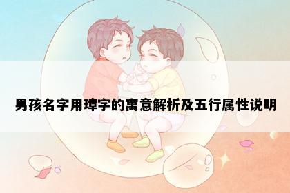 男孩名字用璋字的寓意解析及五行属性说明