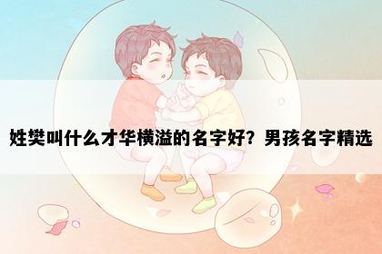 姓樊叫什么才华横溢的名字好？男孩名字精选