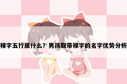 禄字五行属什么？男孩取带禄字的名字优势分析
