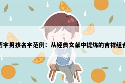 语字男孩名字范例：从经典文献中提炼的吉祥组合