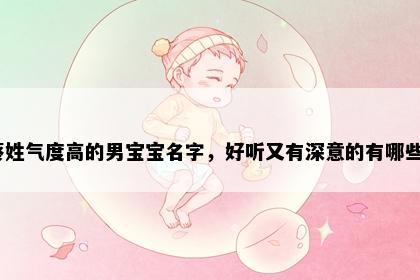 蔡姓气度高的男宝宝名字，好听又有深意的有哪些？