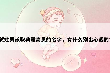 贺姓男孩取典雅高贵的名字，有什么别出心裁的？