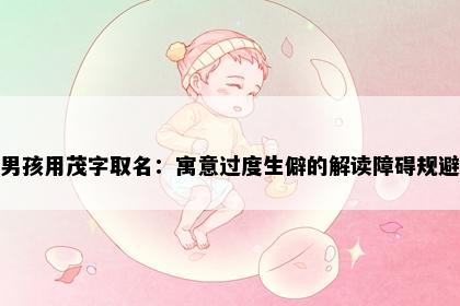 男孩用茂字取名：寓意过度生僻的解读障碍规避