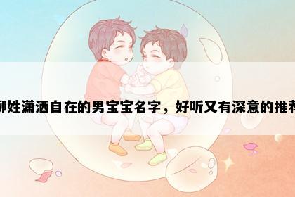 柳姓潇洒自在的男宝宝名字，好听又有深意的推荐