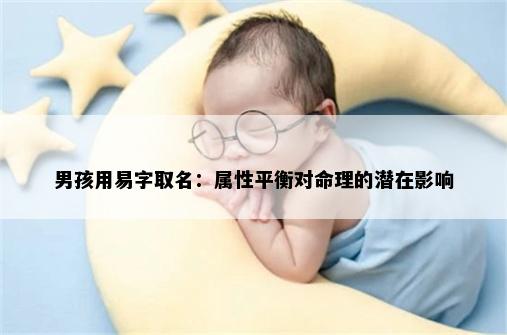 男孩用易字取名：属性平衡对命理的潜在影响